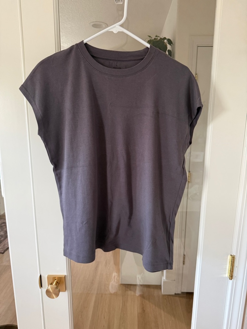 Muji Women's Relaxed Sleeve Tee - Charcoal
